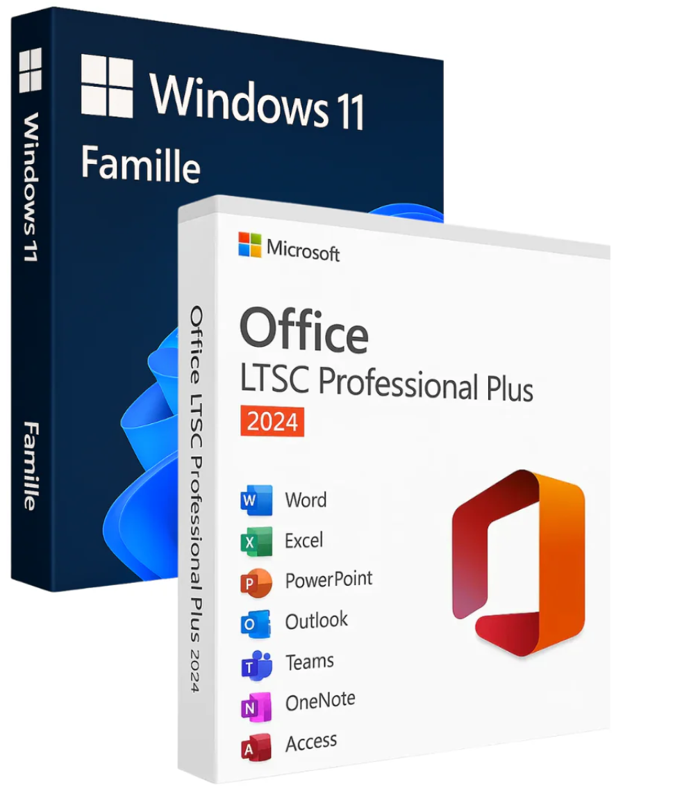 Pack Office 2024 Professional Plus + Windows 11 Famille